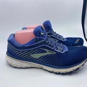 Brooks Ghost 12 Running Shoes Womens 10 Blue Sneakers B Width Athletic Casual